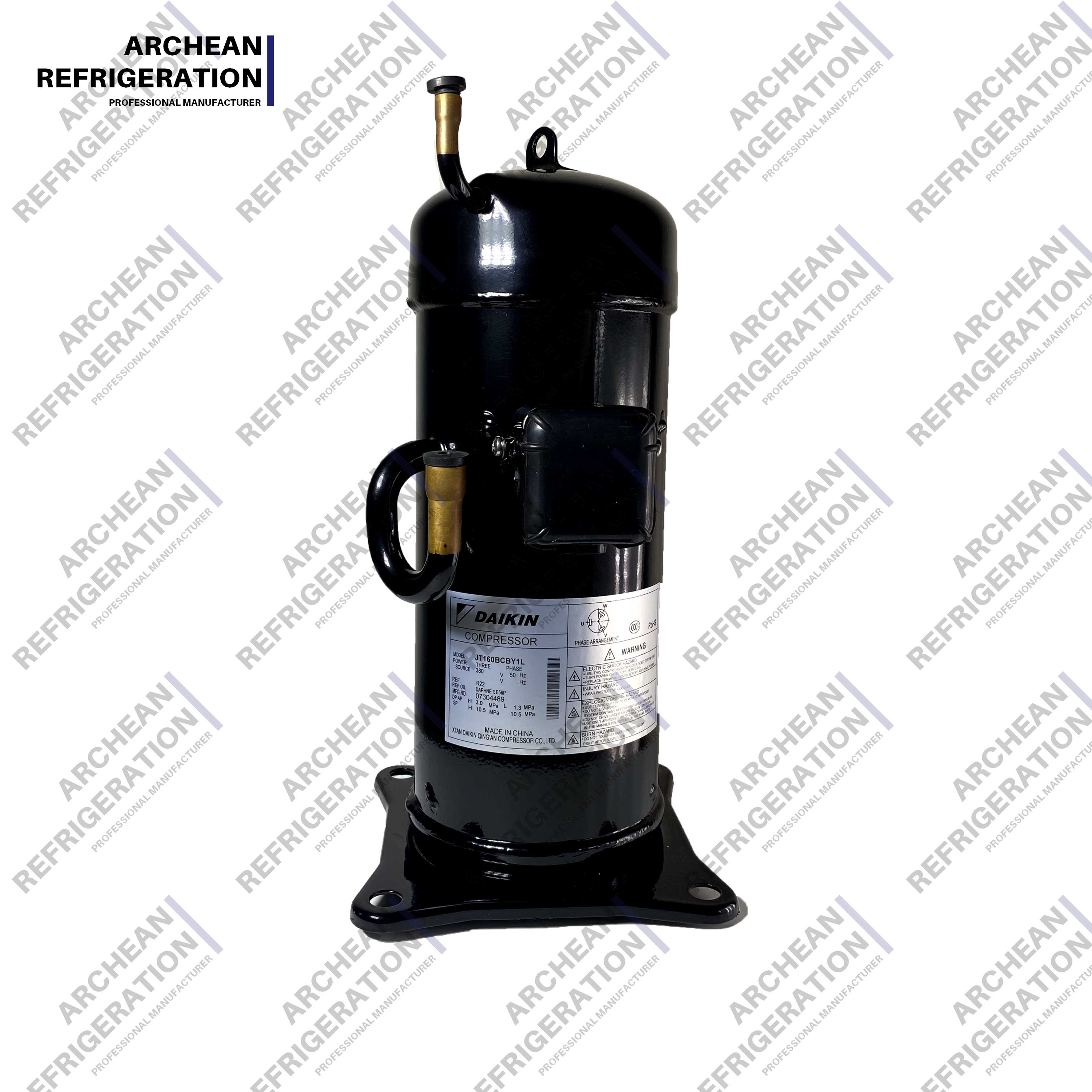 Compressor de rolagem de refrigera&ccedil;&atilde;o trif&aacute;sico 380V/50Hz JT90BCBY1L JT95BCBY1L JT90BHBY1L JT95BHBY1L JT1408CBY1L JT150BCBY1L