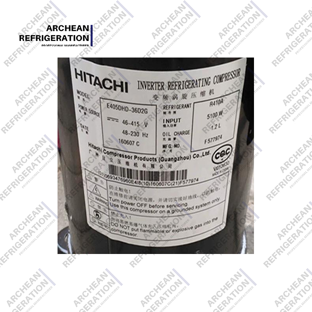 Hitachi DC-Kompressor mit variabler Frequenz E405DHD-36D2G / -38D2G / -42D2G、E655DHD-65D2G & E656DHD-65D2G、E705DHD-72D2G & E706DHD-72D2G、E856DHD-80D2G
